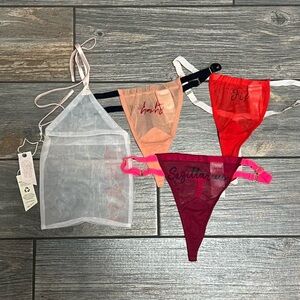 Sagittarius Hah Free People Zodiac Thongs Panties Set of 3 OS ONE Size XS S M L